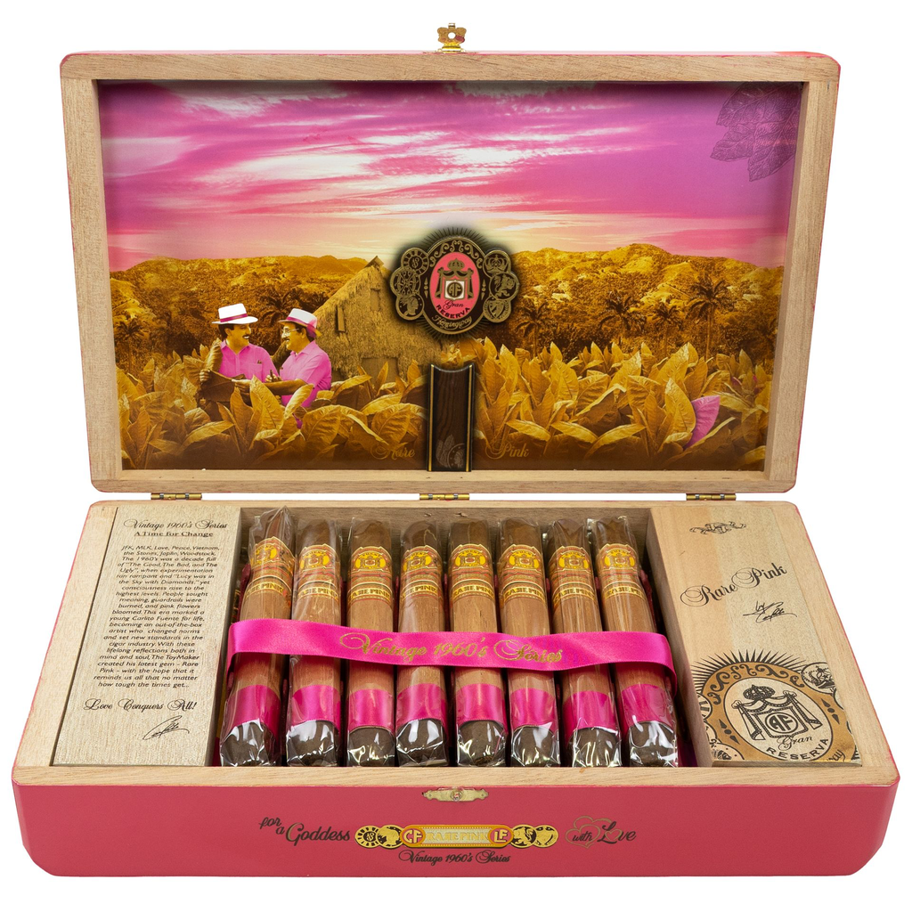 A. Fuente Rare Pink Vintage 1960's Séries Sophisticated Hooker - 20 cigares_Boite-ouverte.webp
