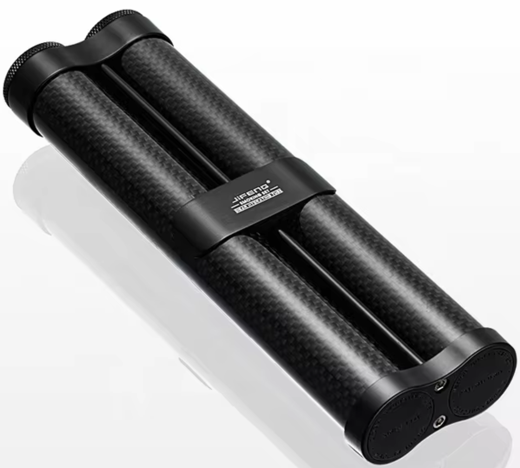 JIFENG JF-029 Custom Carbon Fiber Cigar Storage Tube for 2 Cigars 52-57 Ring Gauge with Humidifier.jpeg.webp