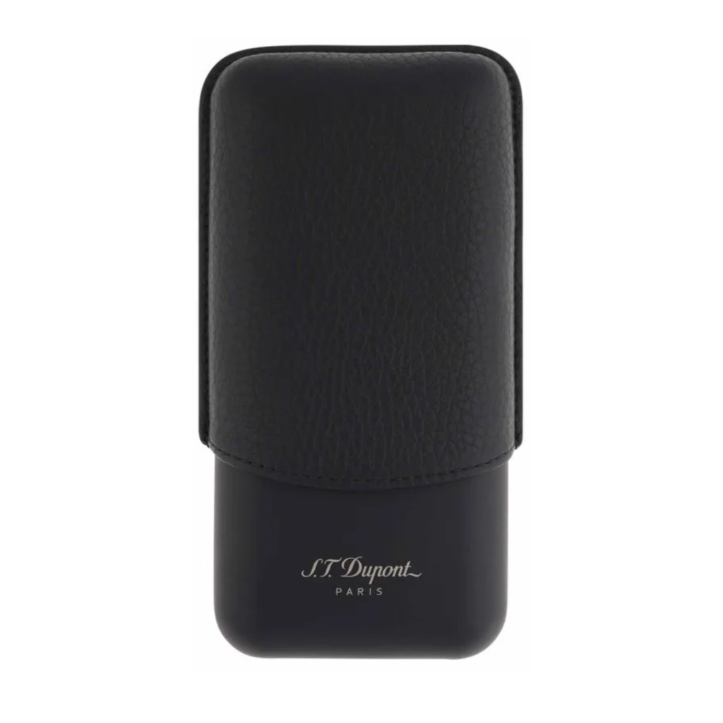 ST Dupont Etui 3 Cigares Noir Gr/mat