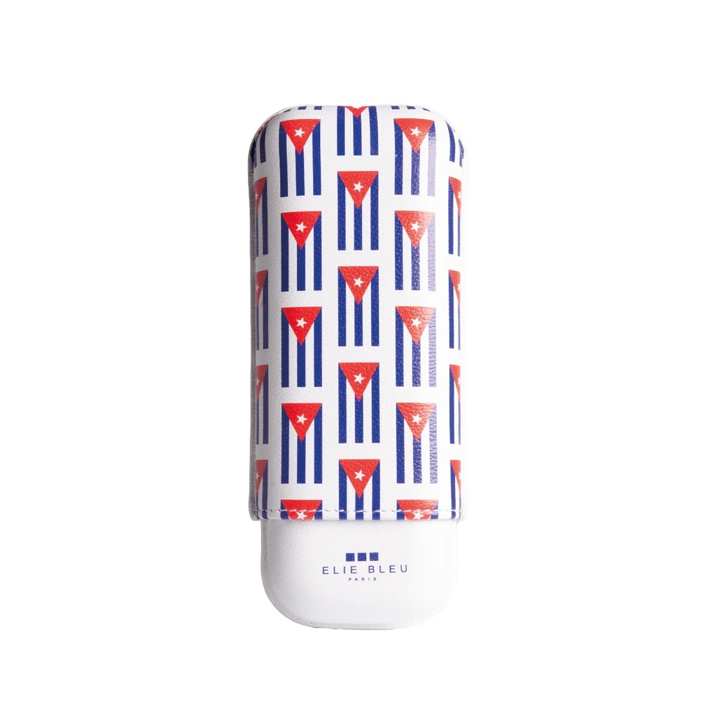 Elie Bleu Etui 2 Cigares Cuban Flag