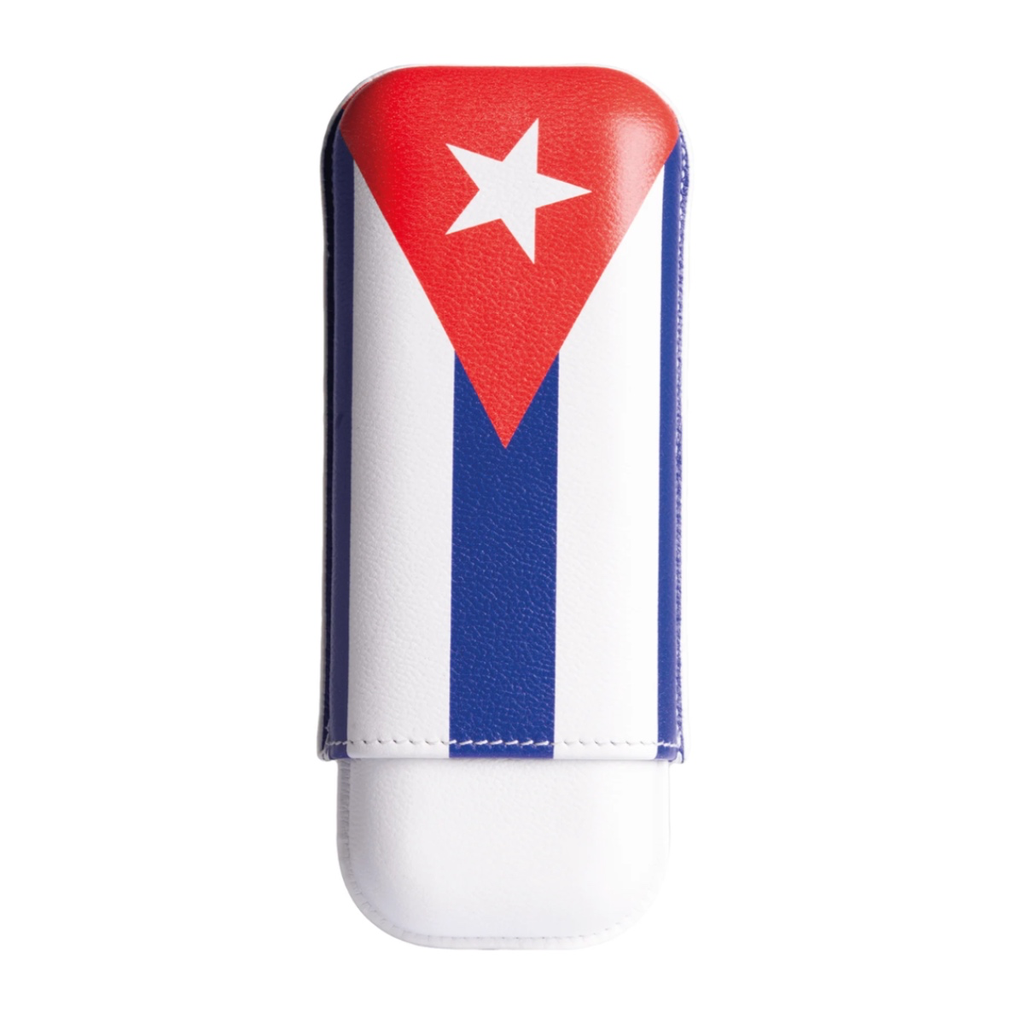 Elie Bleu Etui 2 Cigares Cuban Flag