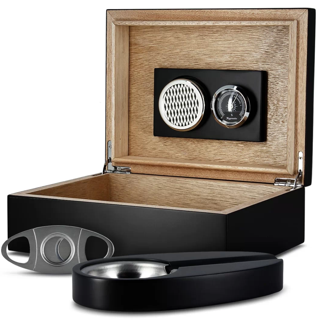Wellauer Humidor + Set Noir Petit