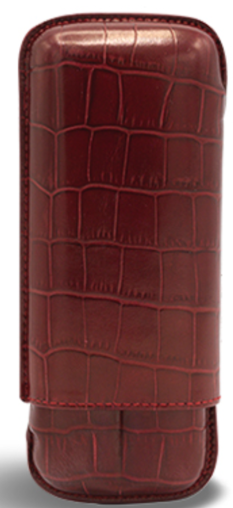 Recife Etui 2 Cigares Croco Rouge