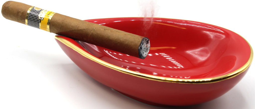 Adorini Ceramic Ashtray Leaf Red
