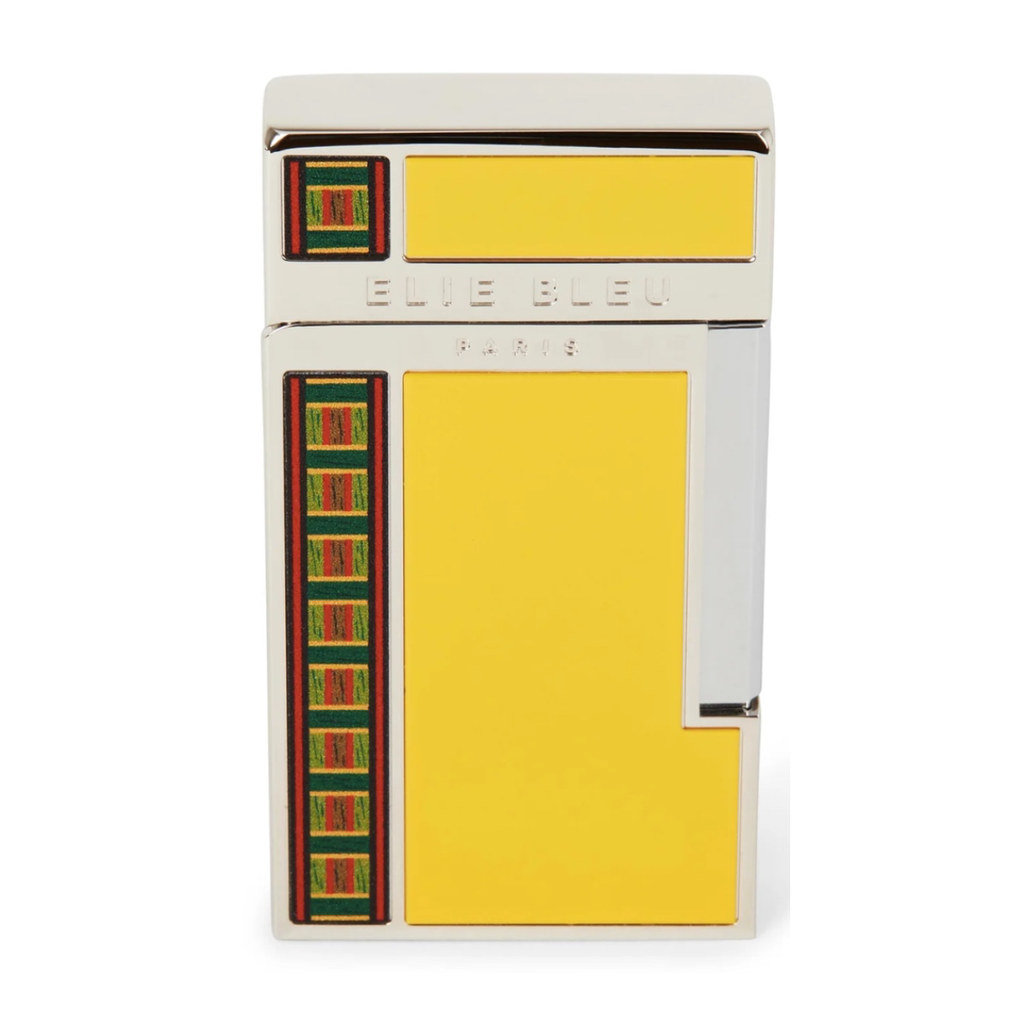 Elie Bleu Briquet Diamond Jetflame Marqueterie Alba Jaune