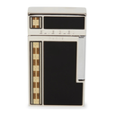 Elie Bleu Briquet Diamond Jetflame Marqueterie Alba Noir