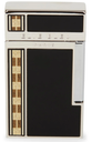 Elie Bleu Briquet Diamond Jetflame Marqueterie Alba Noir
