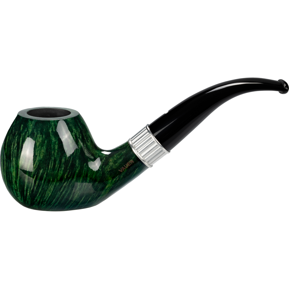 Pipe Vauen Kensington Verte courbée Bague Métal
