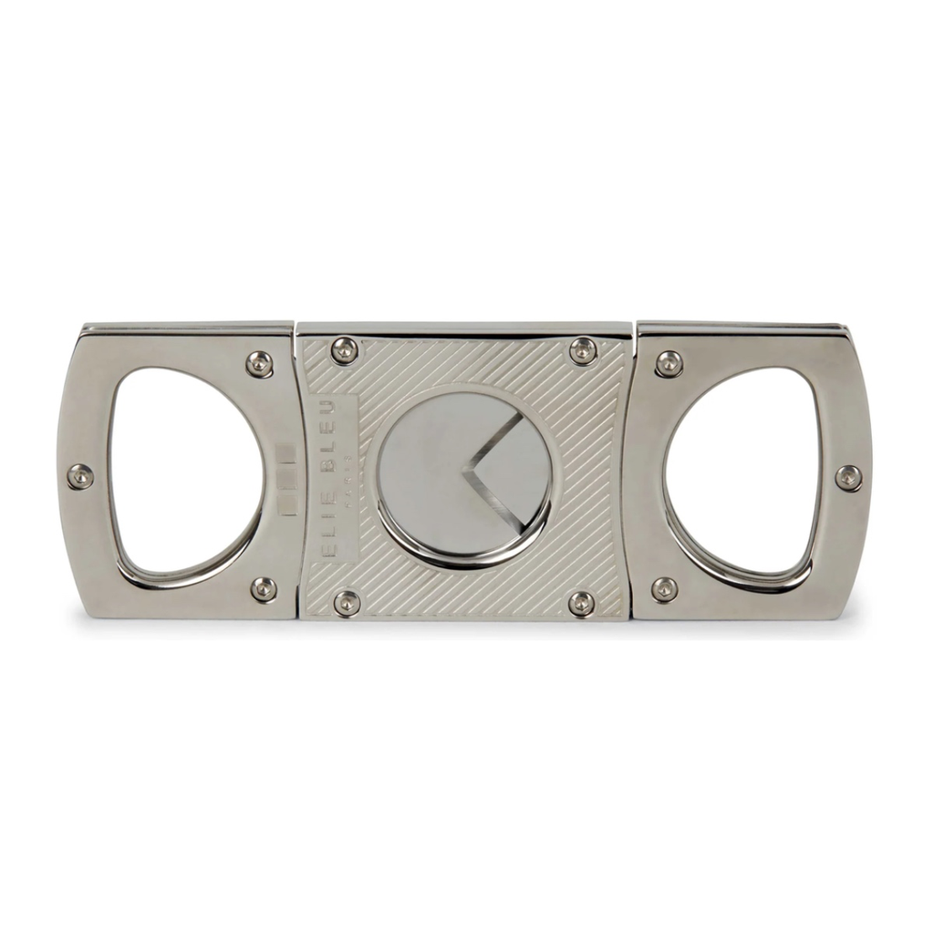 Elie Bleu Coupe Cigare Double Lame Unis Diagonal