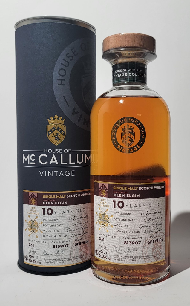 Whisky House Of McCallum Glen Elgin 10 Years Old Bourbon & St. Emilion Cask
