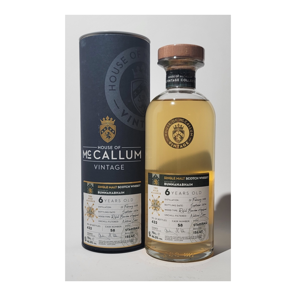 House of McCallum Bunnahabhain 6 years old Refill Bourbon Hogshead